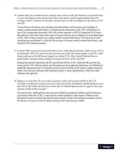 Economics of Money, Banking and Financial Markets, The, Business School Edition, 5th Edition Solution Manual - Page 21 preview image