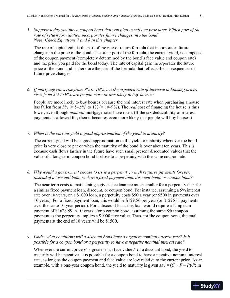 Economics of Money, Banking and Financial Markets, The, Business School Edition, 5th Edition Solution Manual, page 27