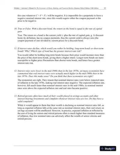 Economics of Money, Banking and Financial Markets, The, Business School Edition, 5th Edition Solution Manual - Page 28 preview image