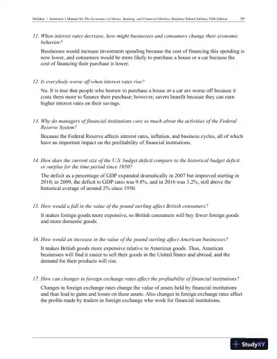 Economics of Money, Banking and Financial Markets, The, Business School Edition, 5th Edition Solution Manual - Page 5 preview image