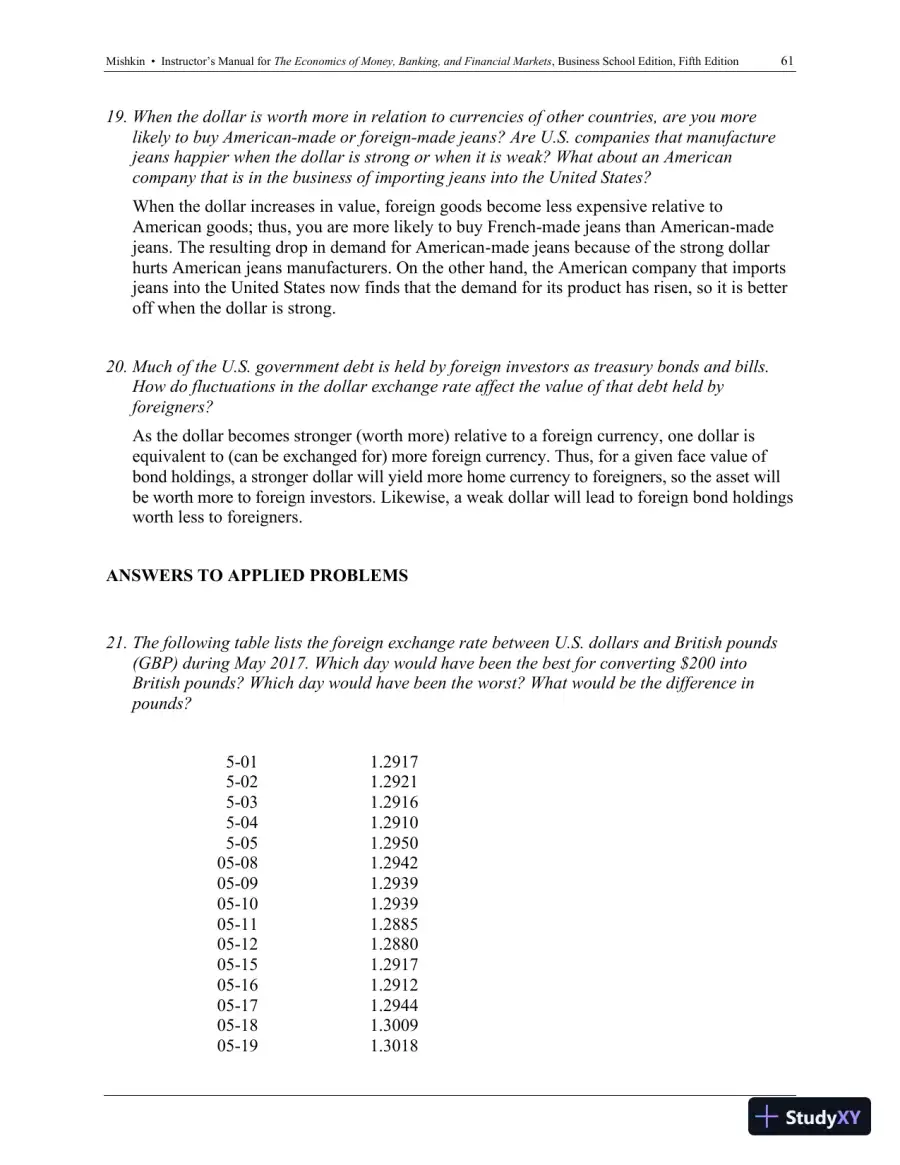 Economics of Money, Banking and Financial Markets, The, Business School Edition, 5th Edition Solution Manual, page 7