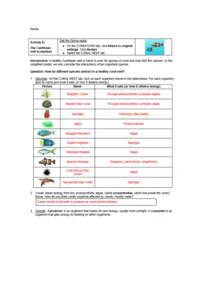 Exploring Coral Reefs Understanding Abiotic Factor - Page 2 preview image