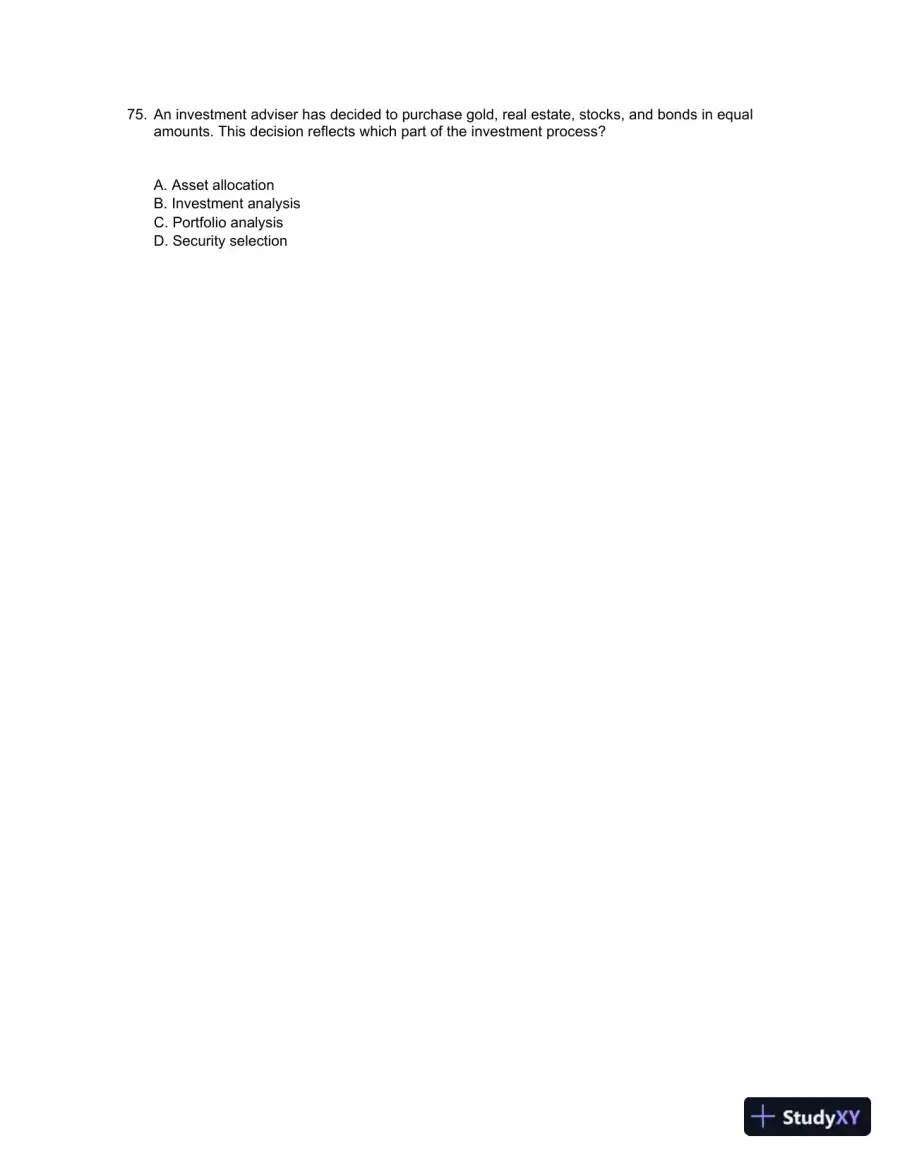 Test Bank For Essentials Of Investments, 9th Edition, page 15