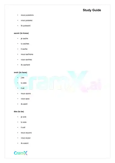 French I - The Subjunctive - Page 5 preview image