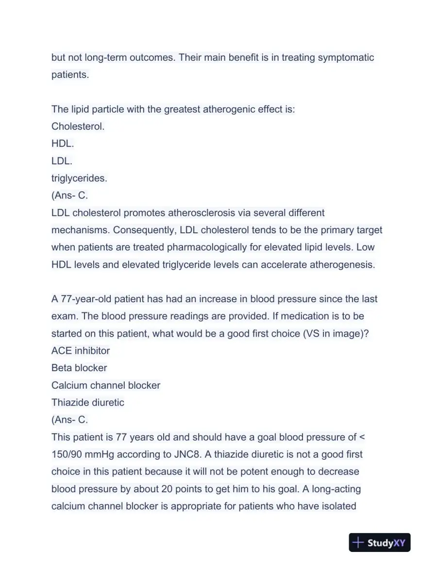 APEA Cardiovascular 3P Exam Preparation With Answers (97 Solved Questions), page 12