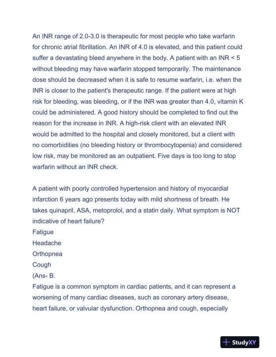 APEA Cardiovascular 3P Exam Preparation With Answers (97 Solved Questions), page 14