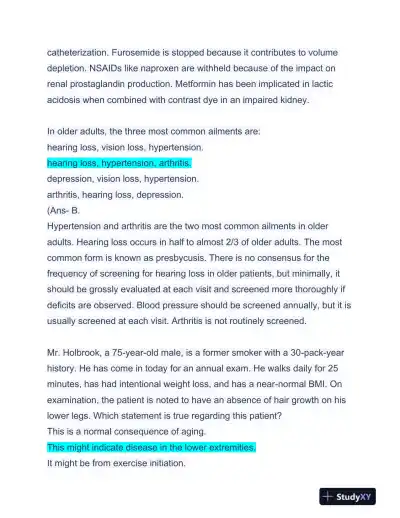 APEA Cardiovascular 3P Exam Preparation With Answers (97 Solved Questions) - Page 3 preview image