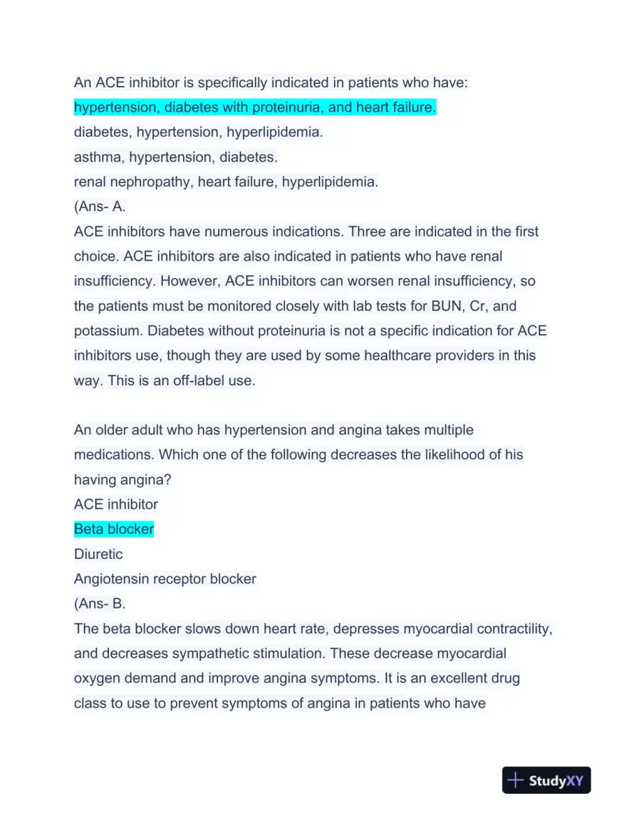 APEA Cardiovascular 3P Exam Preparation With Answers (97 Solved Questions), page 5