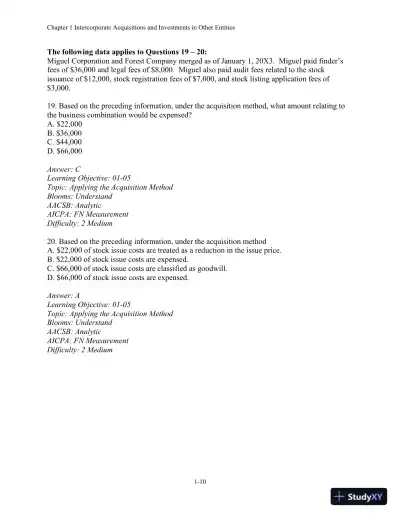 Test Bank For Advanced Financial Accounting, 11th Edition - Page 11 preview image