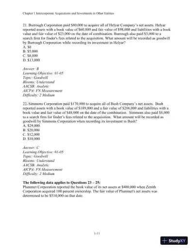 Test Bank For Advanced Financial Accounting, 11th Edition - Page 12 preview image