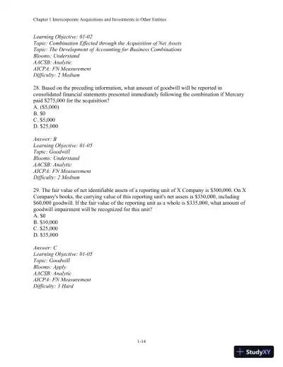 Test Bank For Advanced Financial Accounting, 11th Edition - Page 15 preview image