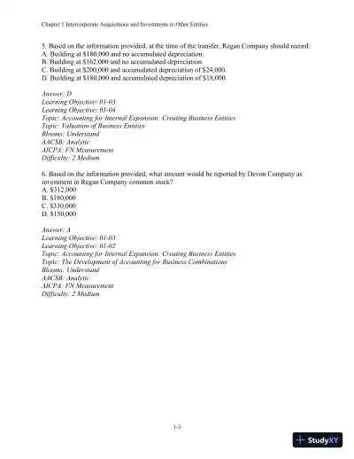 Test Bank For Advanced Financial Accounting, 11th Edition - Page 4 preview image