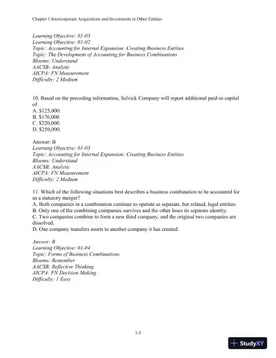 Test Bank For Advanced Financial Accounting, 11th Edition - Page 6 preview image