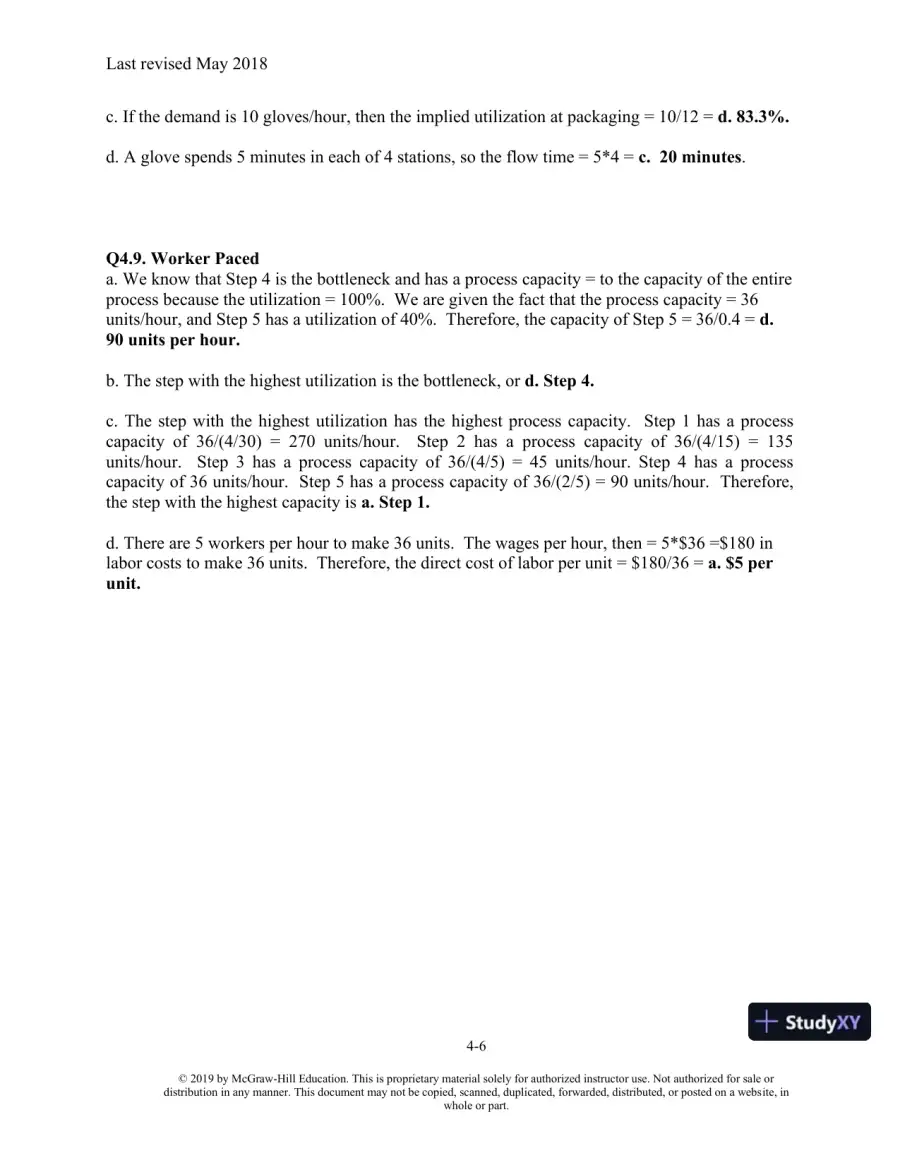 Solution Manual For Matching Supply with Demand: An Introduction to Operations Management, 4th Edition, page 15