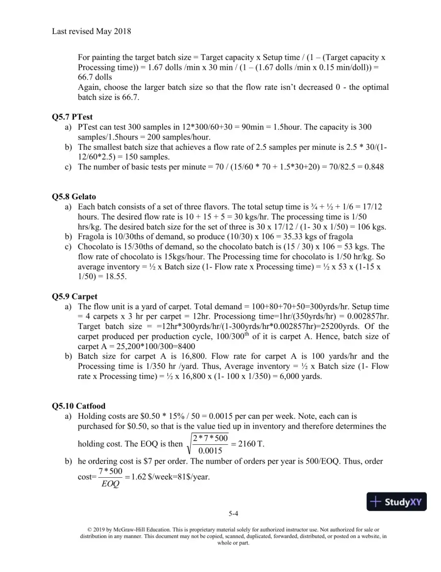 Solution Manual For Matching Supply with Demand: An Introduction to Operations Management, 4th Edition, page 19