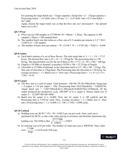 Solution Manual For Matching Supply with Demand: An Introduction to Operations Management, 4th Edition - Page 19 preview image