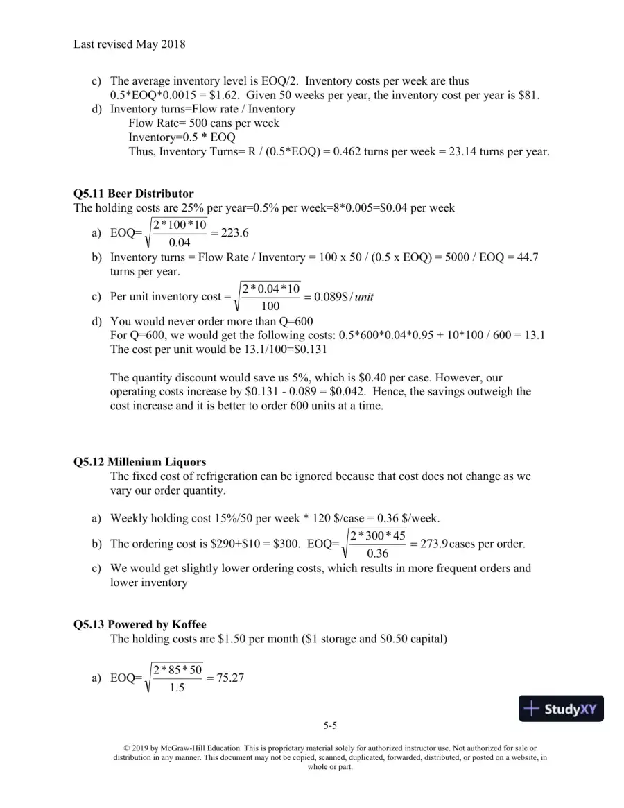 Solution Manual For Matching Supply with Demand: An Introduction to Operations Management, 4th Edition, page 20