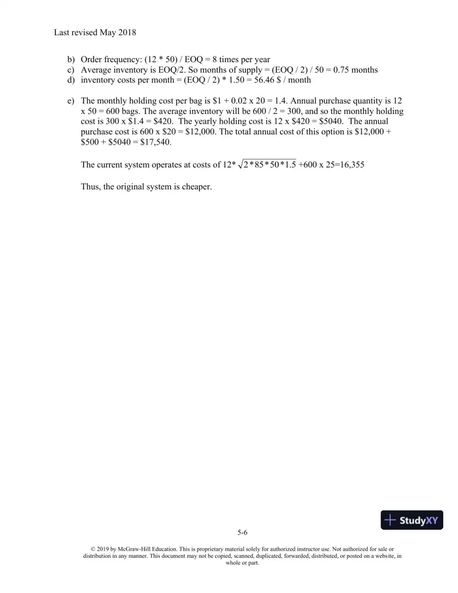 Solution Manual For Matching Supply with Demand: An Introduction to Operations Management, 4th Edition, page 21