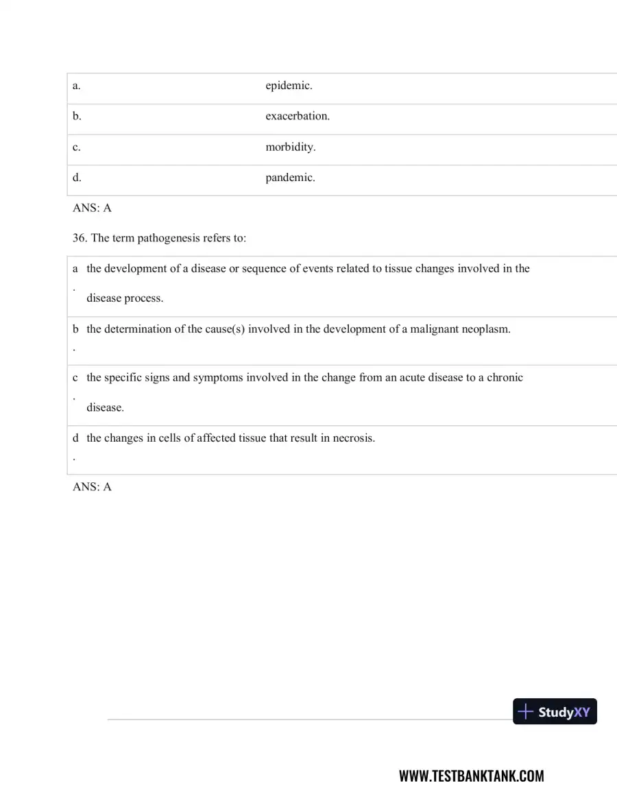 Test Bank For Pathophysiology of Disease: An Introduction to Clinical Medicine, 8th Edition, page 13
