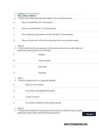 Test Bank For Pathophysiology of Disease: An Introduction to Clinical Medicine, 8th Edition - Page 14 preview image