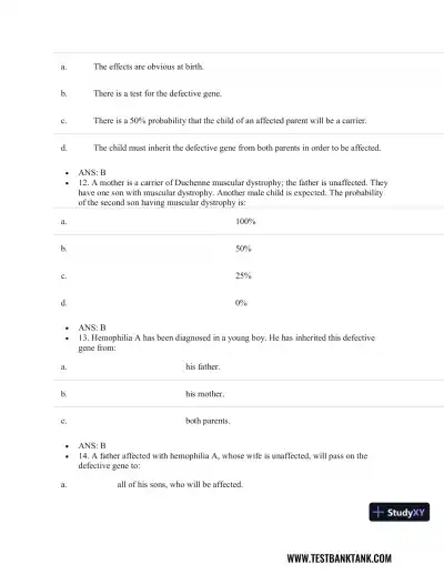 Test Bank For Pathophysiology of Disease: An Introduction to Clinical Medicine, 8th Edition - Page 17 preview image