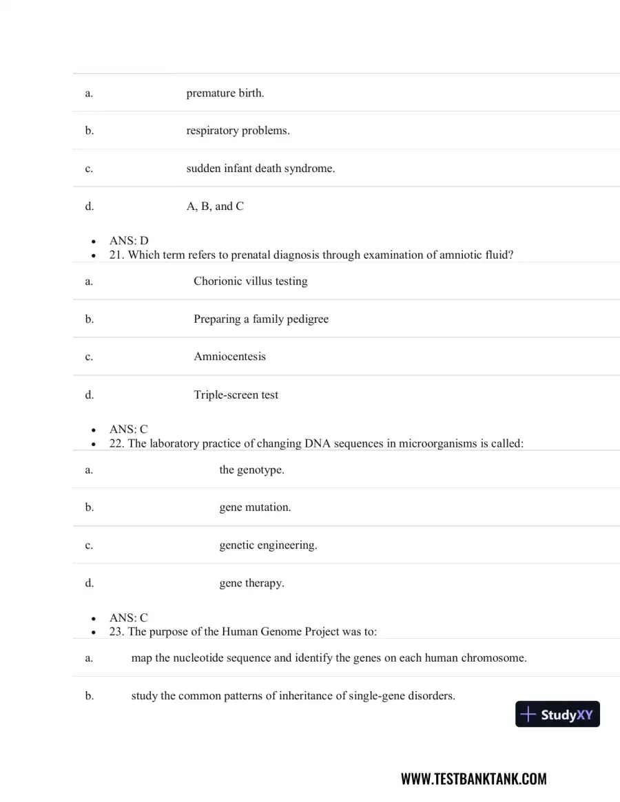 Test Bank For Pathophysiology of Disease: An Introduction to Clinical Medicine, 8th Edition, page 20
