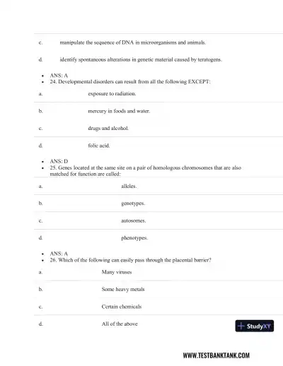 Test Bank For Pathophysiology of Disease: An Introduction to Clinical Medicine, 8th Edition - Page 21 preview image
