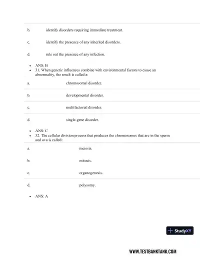 Test Bank For Pathophysiology of Disease: An Introduction to Clinical Medicine, 8th Edition - Page 23 preview image