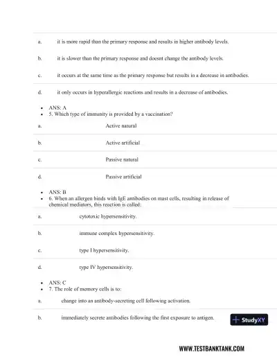 Test Bank For Pathophysiology of Disease: An Introduction to Clinical Medicine, 8th Edition - Page 25 preview image