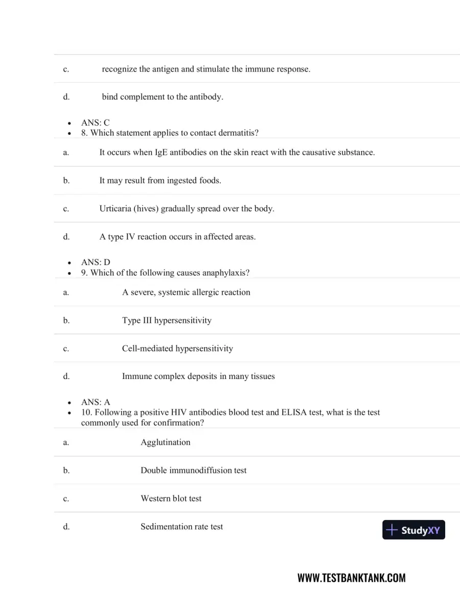 Test Bank For Pathophysiology of Disease: An Introduction to Clinical Medicine, 8th Edition, page 26