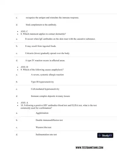 Test Bank For Pathophysiology of Disease: An Introduction to Clinical Medicine, 8th Edition - Page 26 preview image