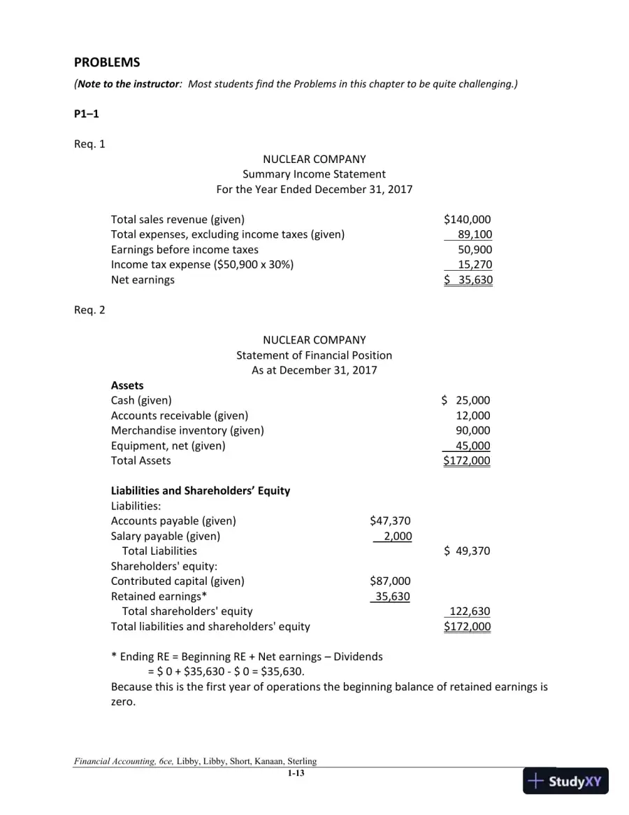 Financial Accounting 6th Canadian Edition Solution Manual, page 14