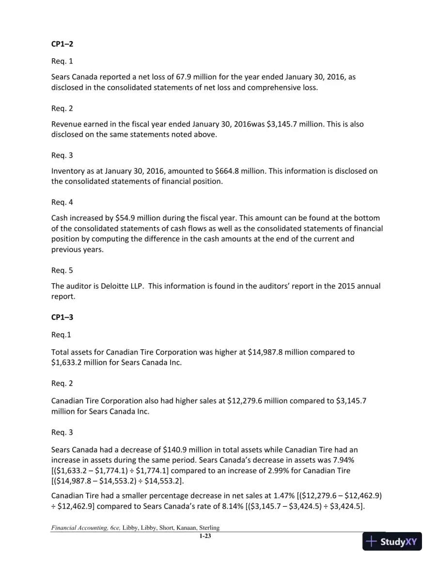 Financial Accounting 6th Canadian Edition Solution Manual, page 24