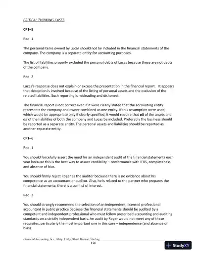 Financial Accounting 6th Canadian Edition Solution Manual - Page 27 preview image