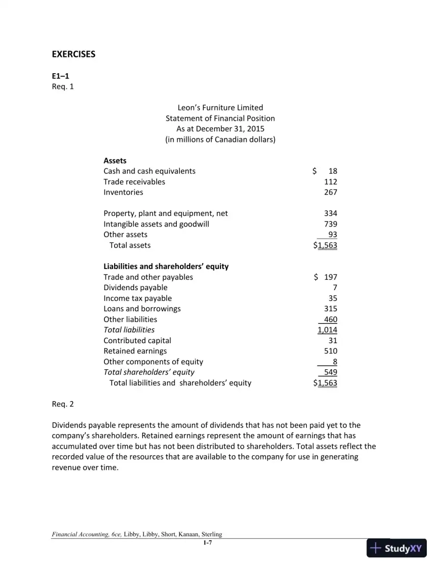 Financial Accounting 6th Canadian Edition Solution Manual, page 8