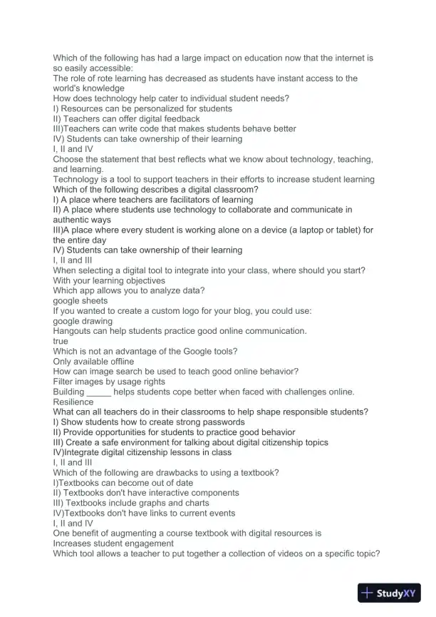 Education Certified Exam With Answers (10 Solved Questions) - Page 1 preview image