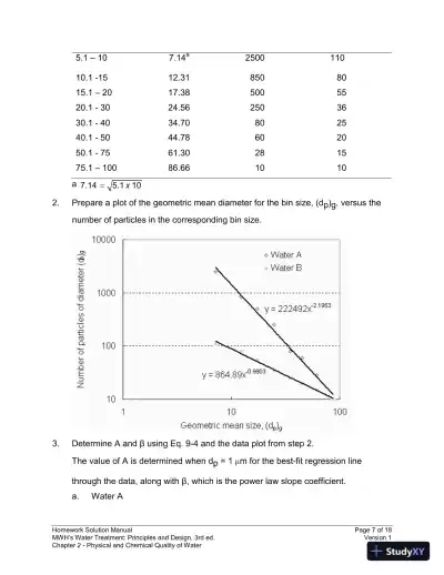 Solution Manual for MWH's Water Treatment: Principles and Design, 3rd Edition - Page 8 preview image