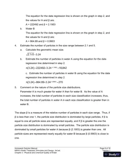 Solution Manual for MWH's Water Treatment: Principles and Design, 3rd Edition - Page 9 preview image