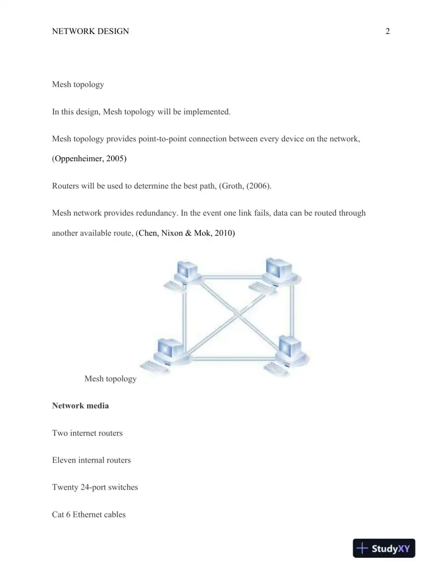 Designing and Implementing a Mesh Topology Network for Campus Connectivity: Redundancy, Reliability, and IP Address Allocation, page 3