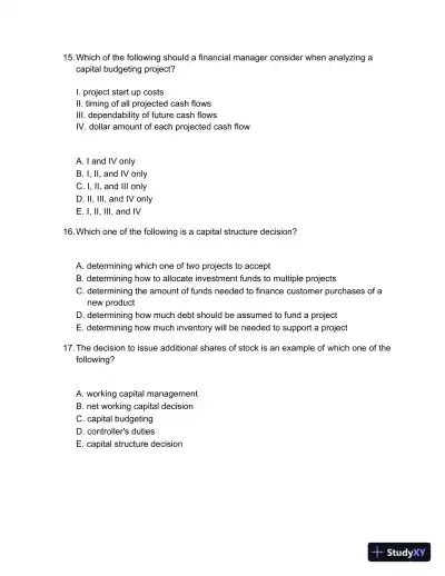 Test Bank For Fundamentals Of Corporate Finance Standard Edition, 10th Edition - Page 6 preview image
