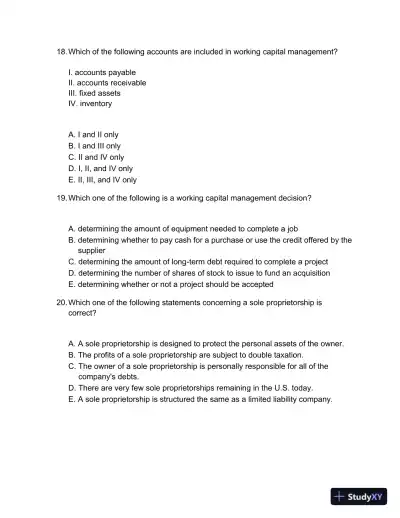 Test Bank For Fundamentals Of Corporate Finance Standard Edition, 10th Edition - Page 7 preview image