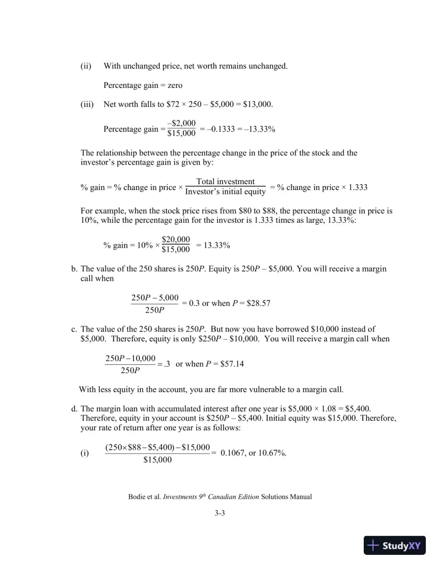 Solution Manual for Investments , Ninth Canadian Edition, page 14
