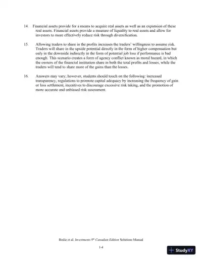 Solution Manual for Investments , Ninth Canadian Edition - Page 5 preview image