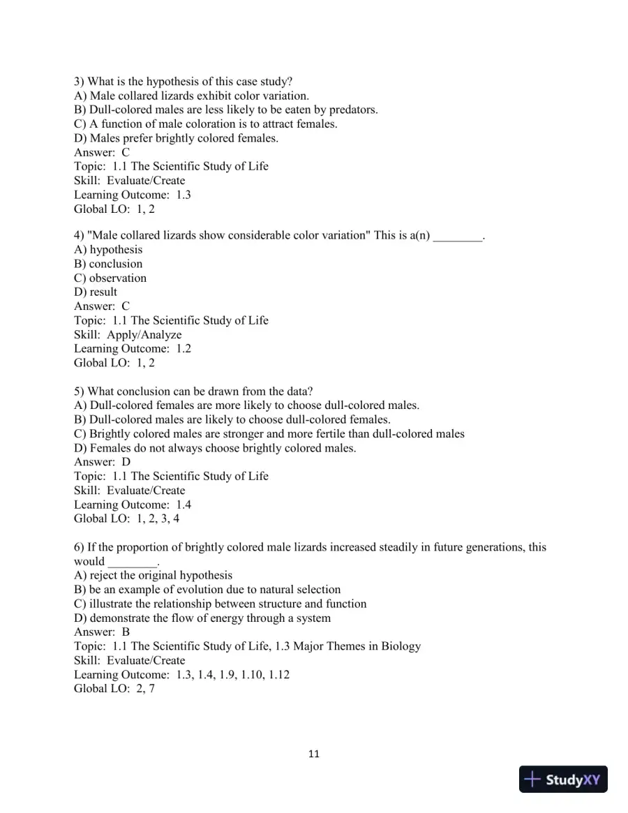 Test Bank for Campbell Essential Biology, 7th Edition, page 12