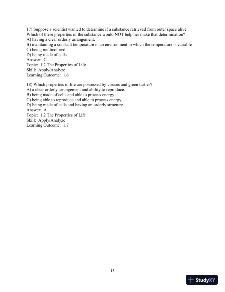 Test Bank for Campbell Essential Biology, 7th Edition, page 16