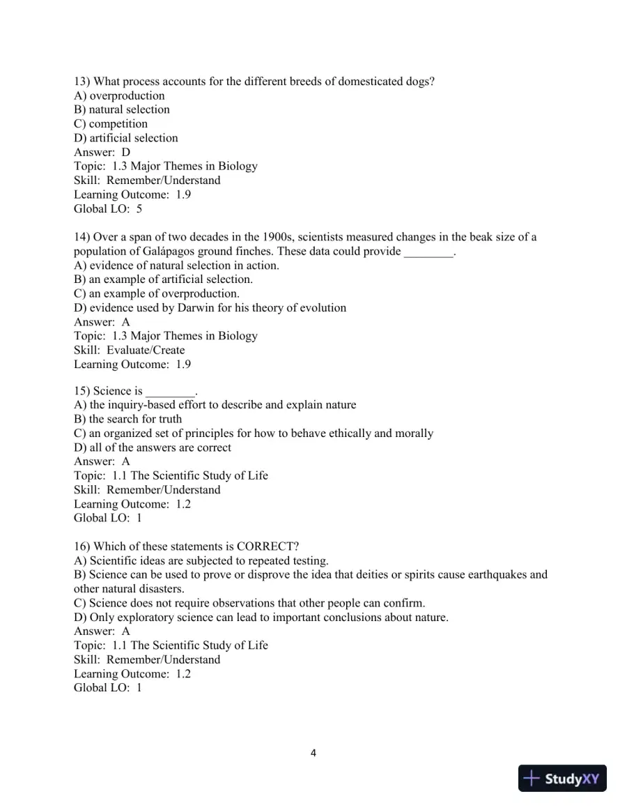 Test Bank for Campbell Essential Biology, 7th Edition, page 5