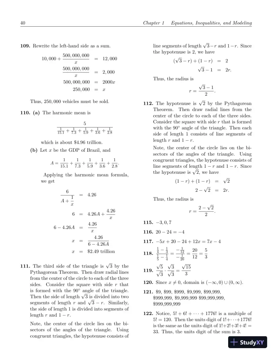 Solution Manual for College Algebra, 6th Edition, page 10