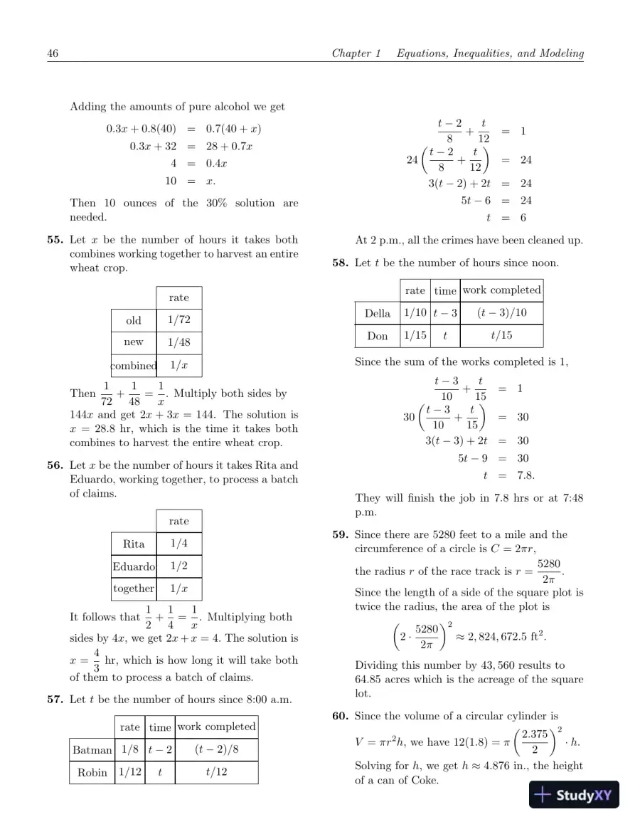 Solution Manual for College Algebra, 6th Edition, page 16