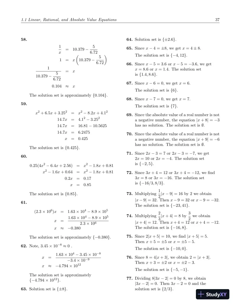 Solution Manual for College Algebra, 6th Edition, page 7