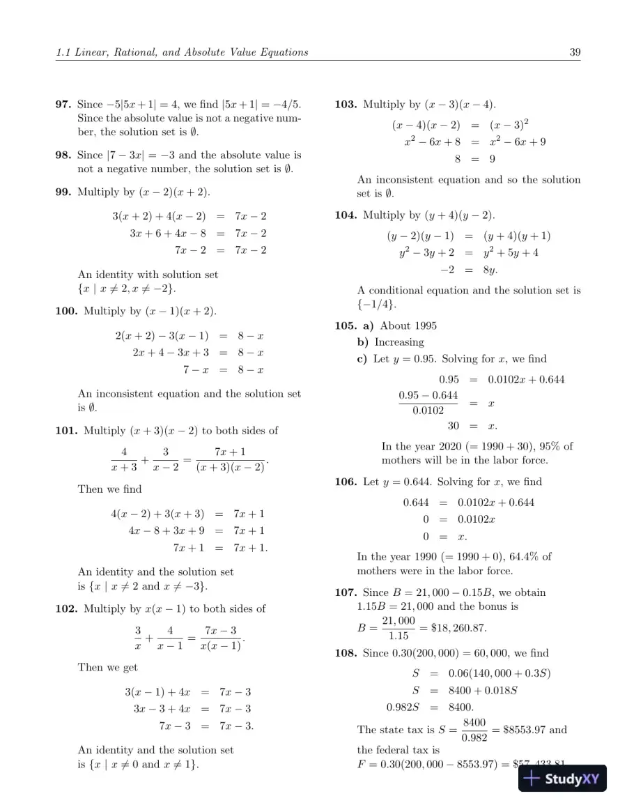 Solution Manual for College Algebra, 6th Edition, page 9
